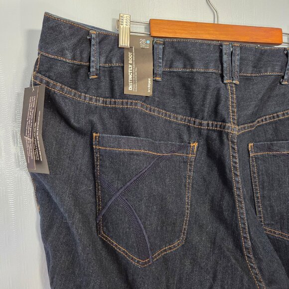 Lane Bryant 26 Petite Dark Wash Denim Blue Distinctly Boot Cut Classic Jeans NWT - Picture 7 of 11
